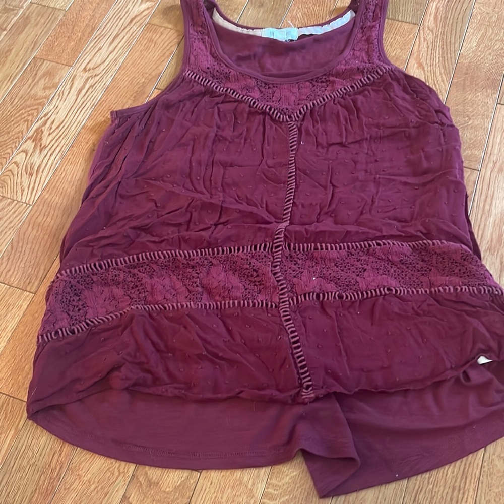 Burgundy tank babydoll